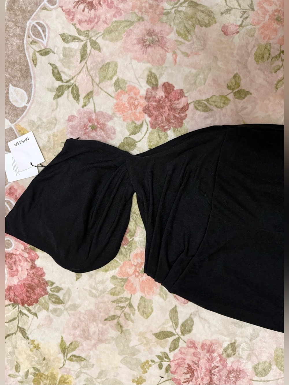 MISHA NWT Cut-Out One Shoulder Wide Leg Stretch Jumpsuit - Picture 7 of 10